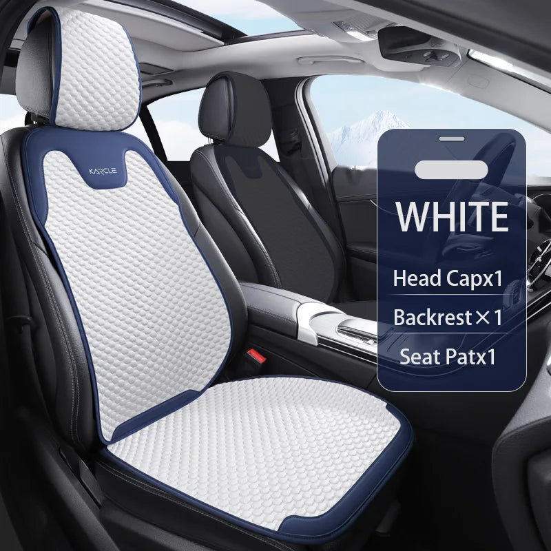 Summer Ice Silk Car Seat Covers Universal Front Rear Car Seat Cushion Auto Protect Mat Cooling Breathable Anti-slip Car Cover