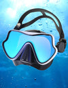 Snorkel Diving Mask Swimming Goggles Silicone Skirt Scuba Mask With Colorful Lens Tempered Glass Wide View For Adult Youth