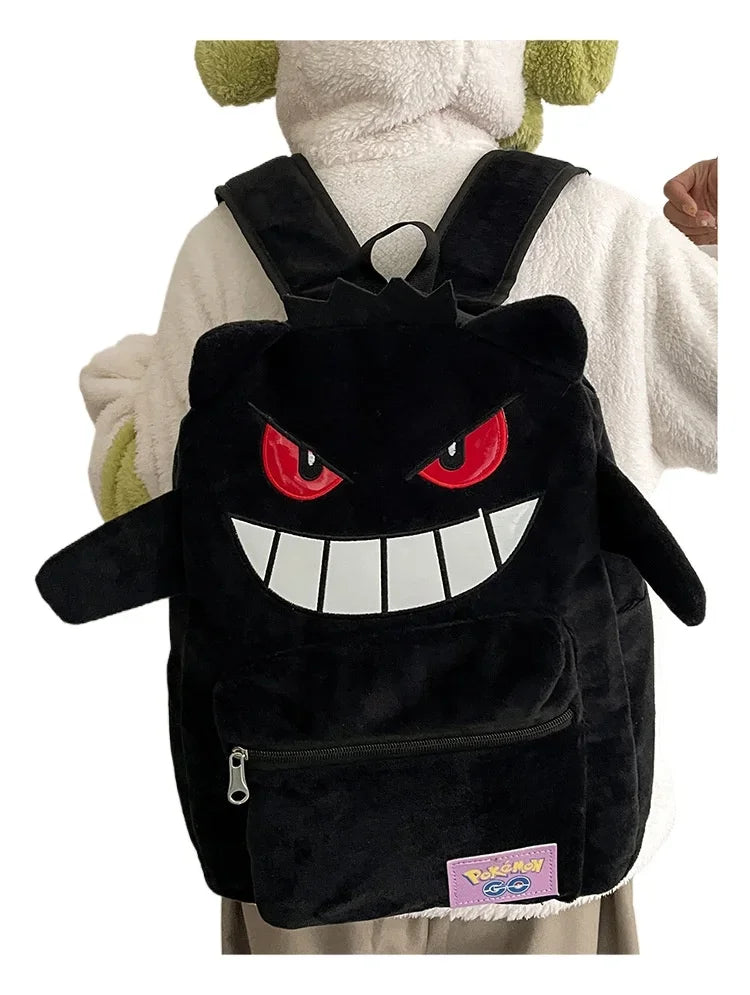Gengar Plush Backpack Large Capacity Soft Shoulder Bag