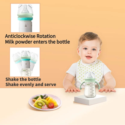 Baby bottle set children outdoor portable insulation 300 ml bottle milk warmer water powder separation fast milk patented design