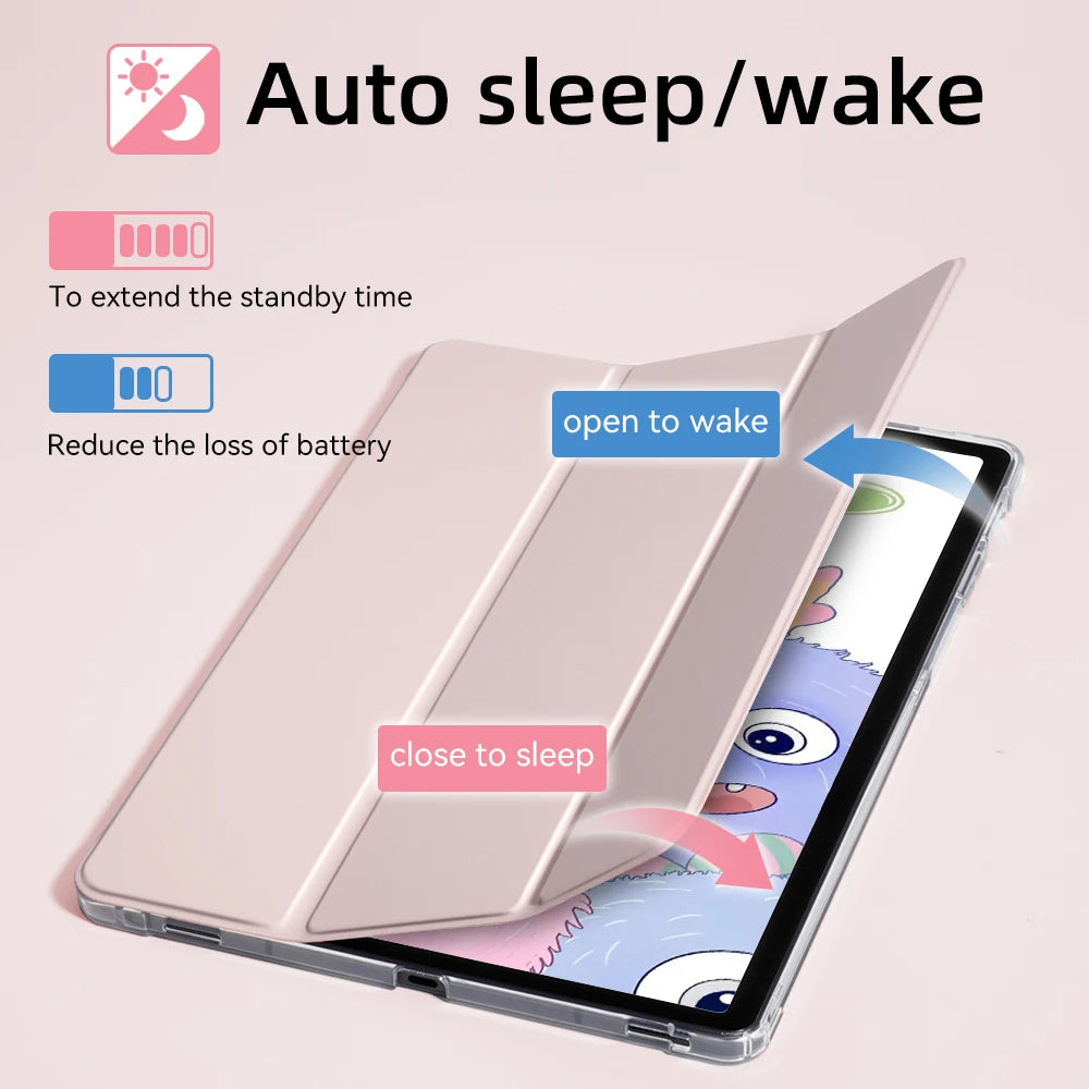 For Samsung Galaxy Tab S9 FE 11 Plus S9 S8 S7 Plus FE 12.4 in Case Transparent Back Tablet Cover For Tab S7 S8 11