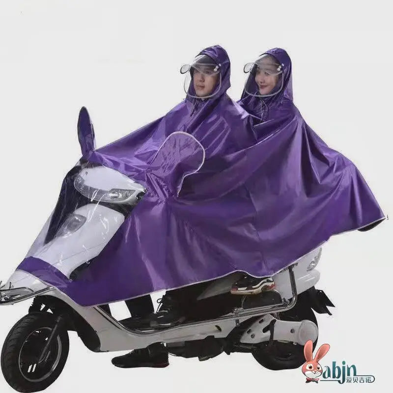 Full Body Waterproof PVC Rain Poncho for Motorcycle and Bicycle Riding