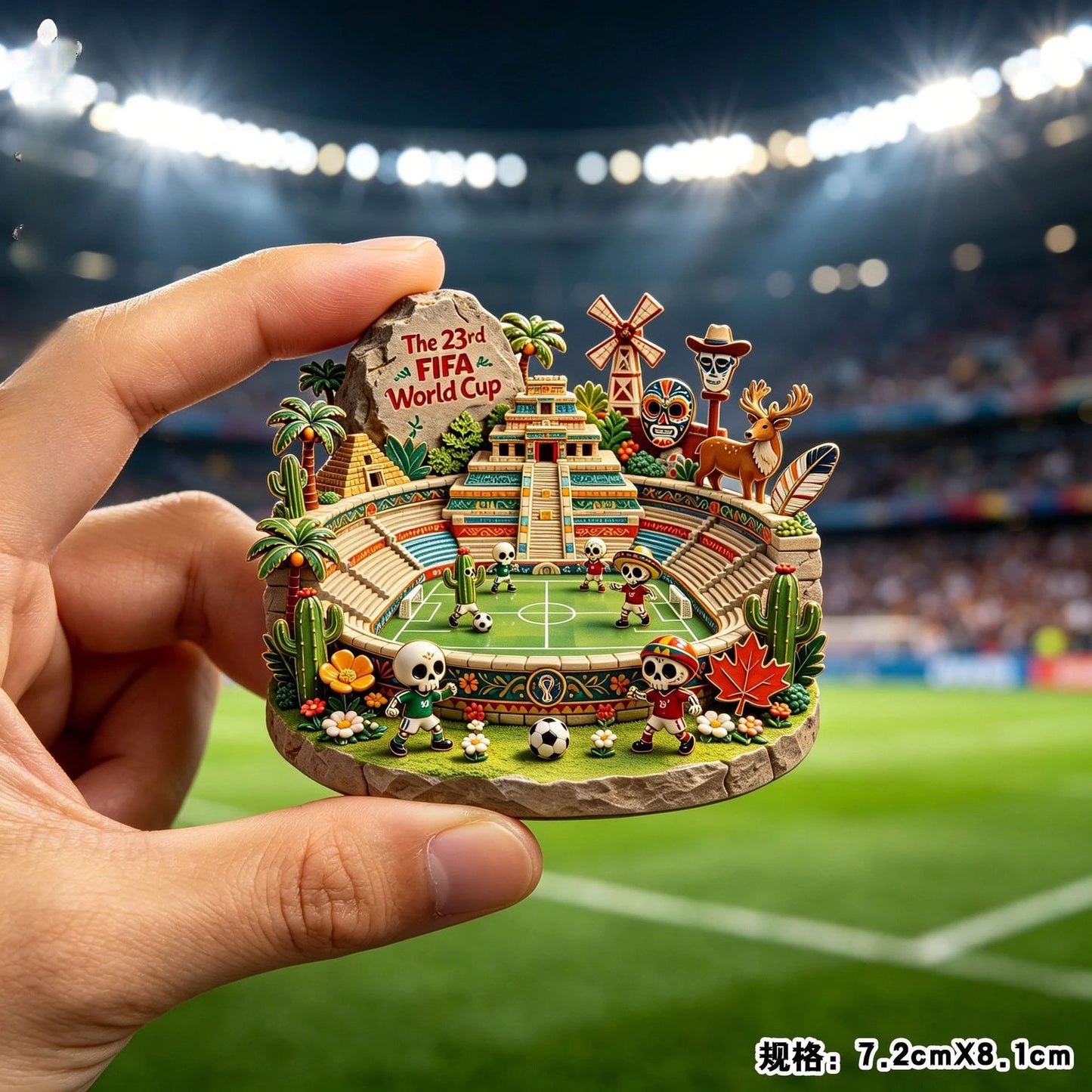 2026 Football Metal Fridge Magnet Soccer Fan Souvenir Home Decor