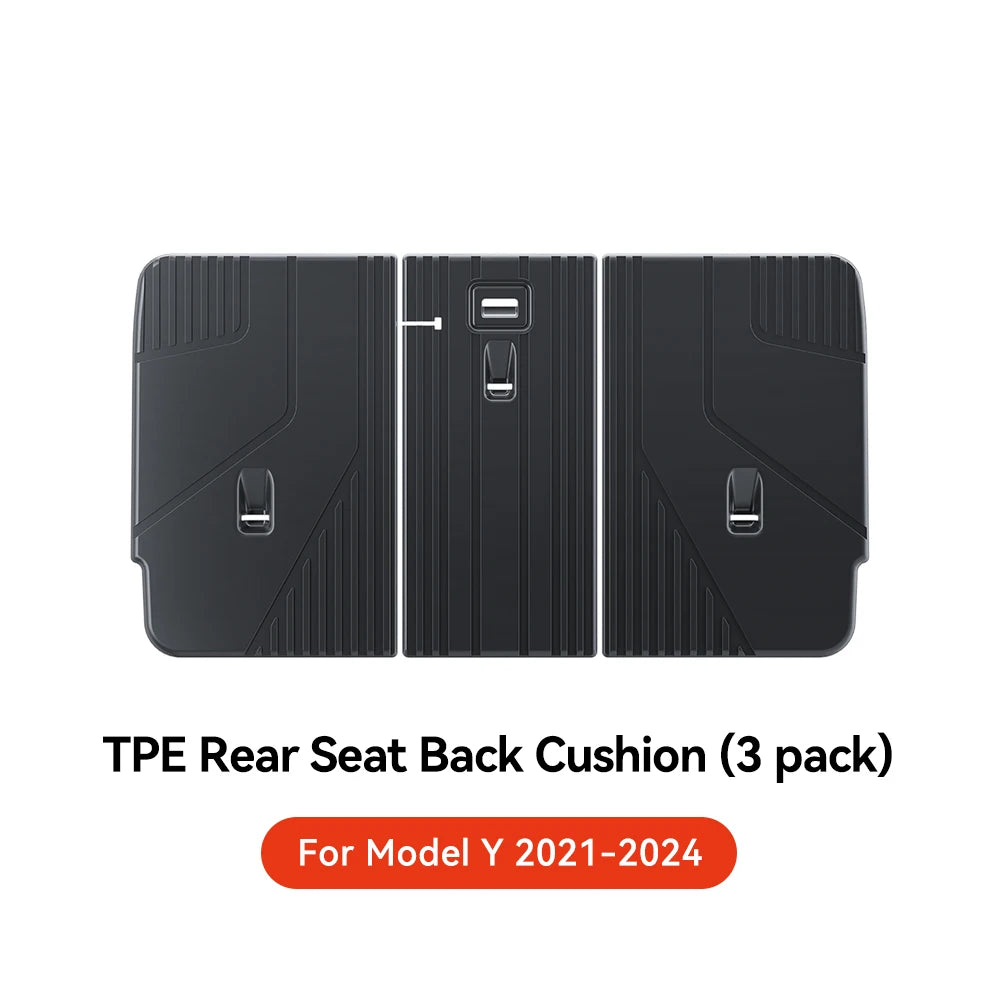 Rear Seat Backrest Protection Mat for Tesla Model Y Juniper 2021 2025 TPE Cargo Seat Cover