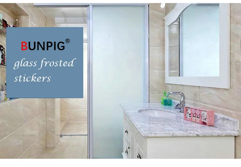 Window Film Privacy, Stained Glass Film, Frosted Opaque Glass Clings, Sun Blocking Vinyl Window Stickers for Door Home Office