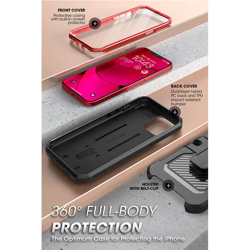 For iPhone 14 Plus Case 6.7 inch (2022) UB Pro Heavy Duty Rugged Case Cover with Built-in Screen Protector & Kickstand