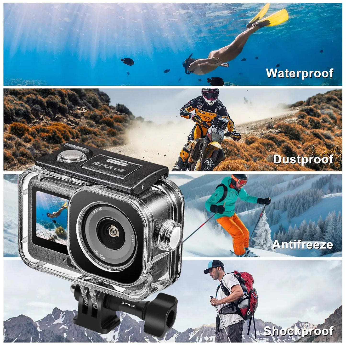 60 Metre Waterproof Diving Case for DJI Osmo Action 6 with Invisible Adapter