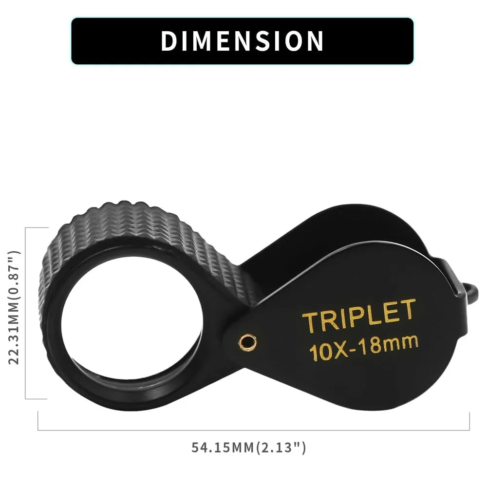 10X Hastings Triplet Jewelry Loupe Optical Glass Magnifier