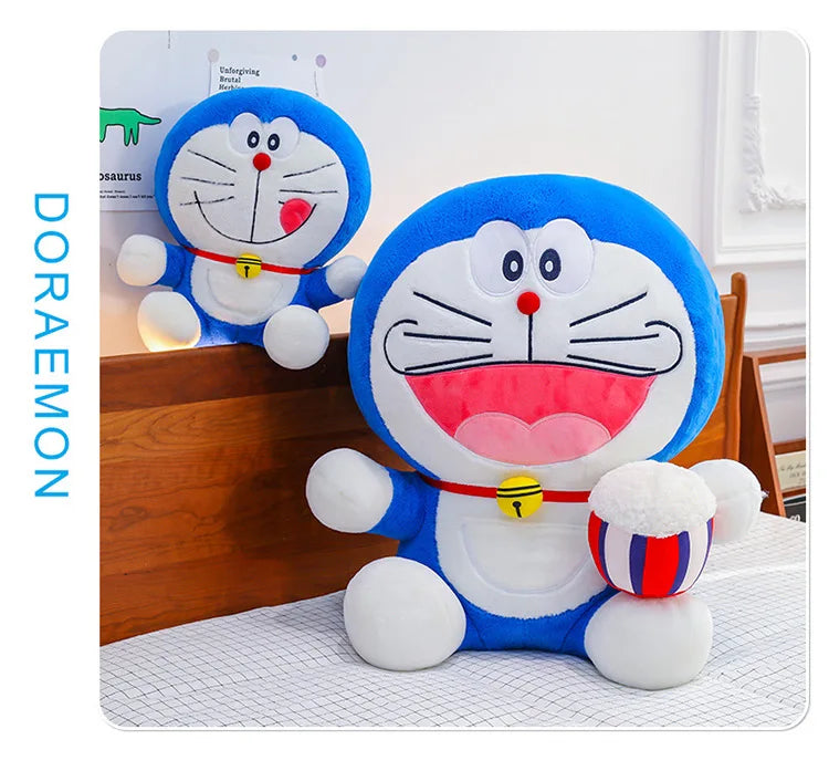 Cute Blue Cat Plush Toy Soft Huggable Stuffed Animal