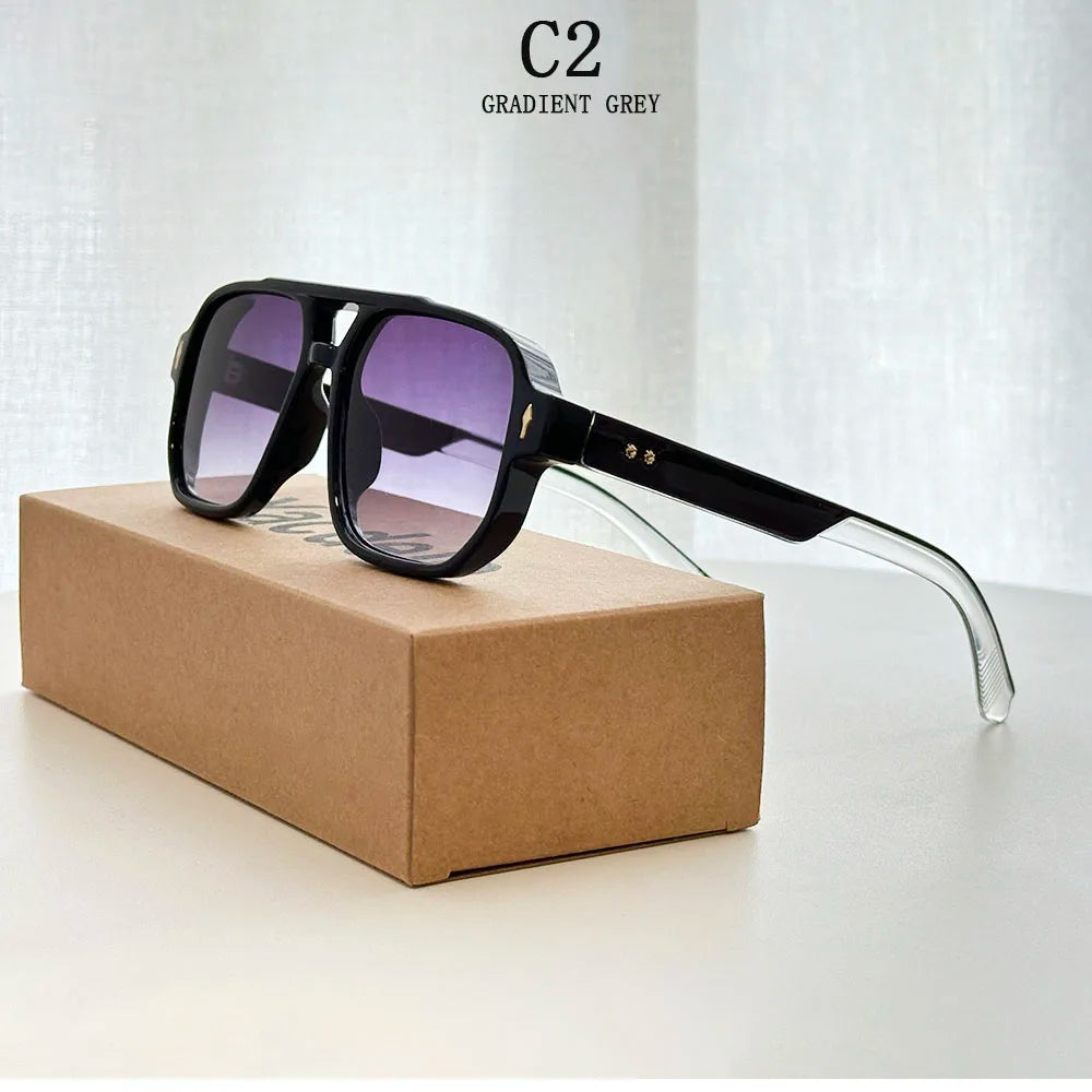 Vintage Square Sunglasses With UV400 Protection