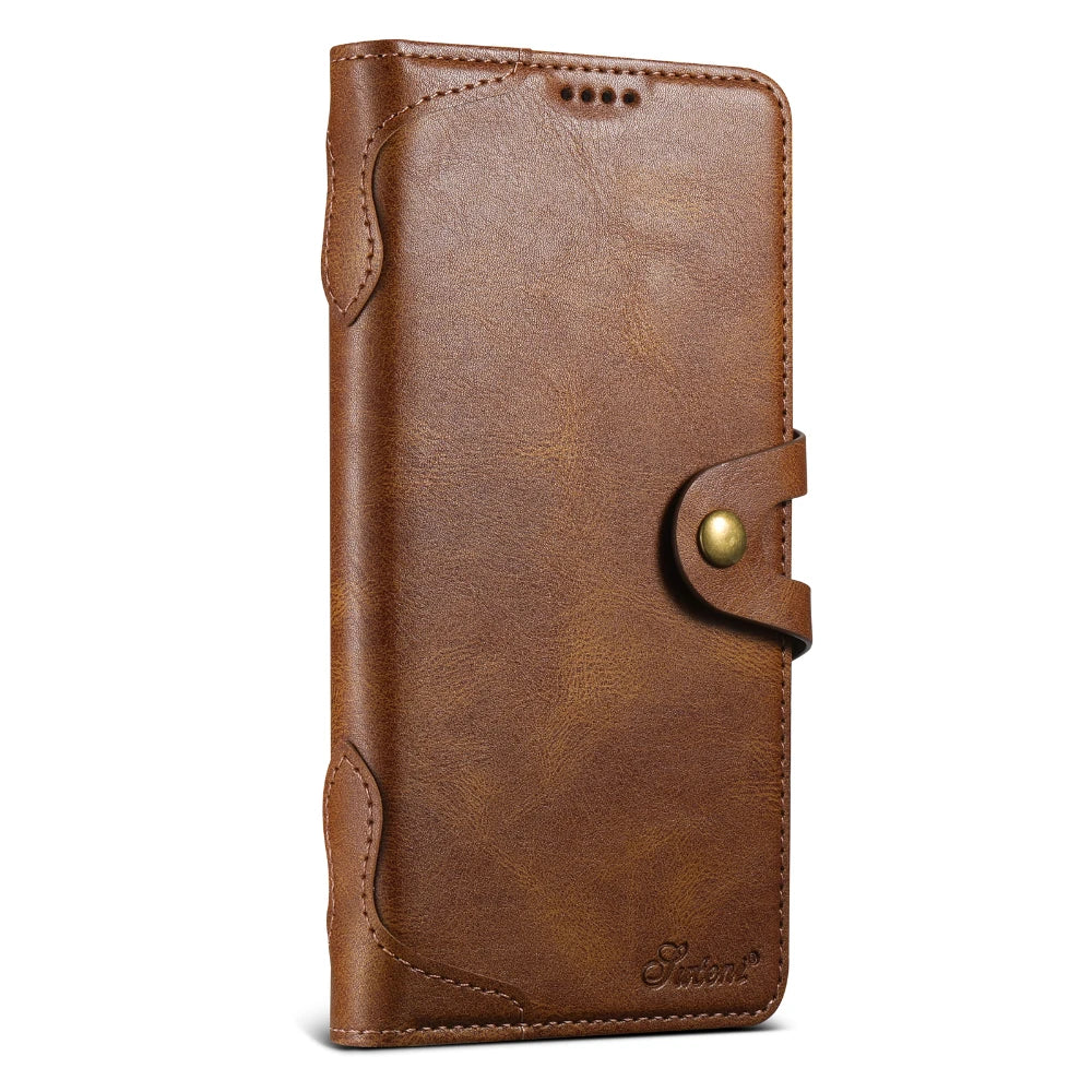 Flip Leather Wallet Phone Case for iPhone 16 15 Pro Max 14 Plus with  Card Slot Holder Cover