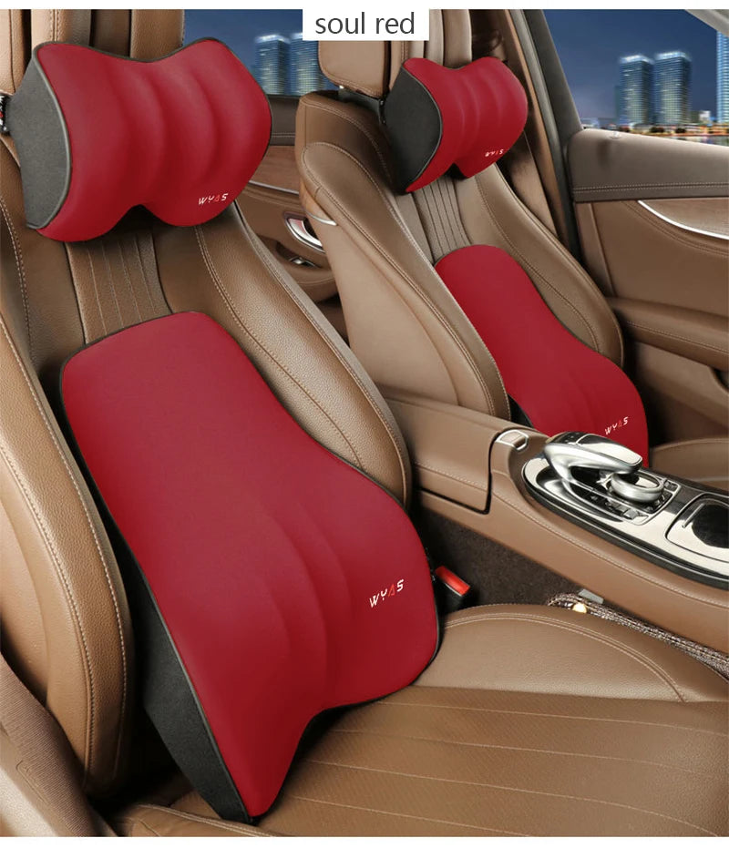 Car Lumbar Support Headrest Neck Pillow Support Universal Soft Neck Pillows Cushion Car Memory Foam Lumbar Pillow Back Support