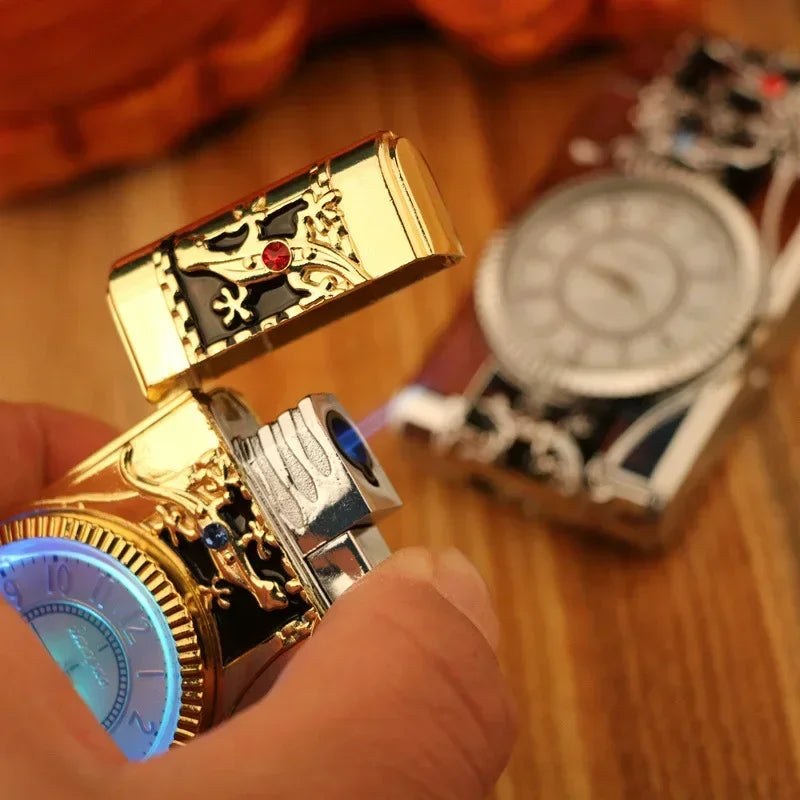 Turbo Jet Flame Lighter Compact Butane Torch for Cigars Cigarettes Windproof Direct Fire Lighter Ideal Gift for Men