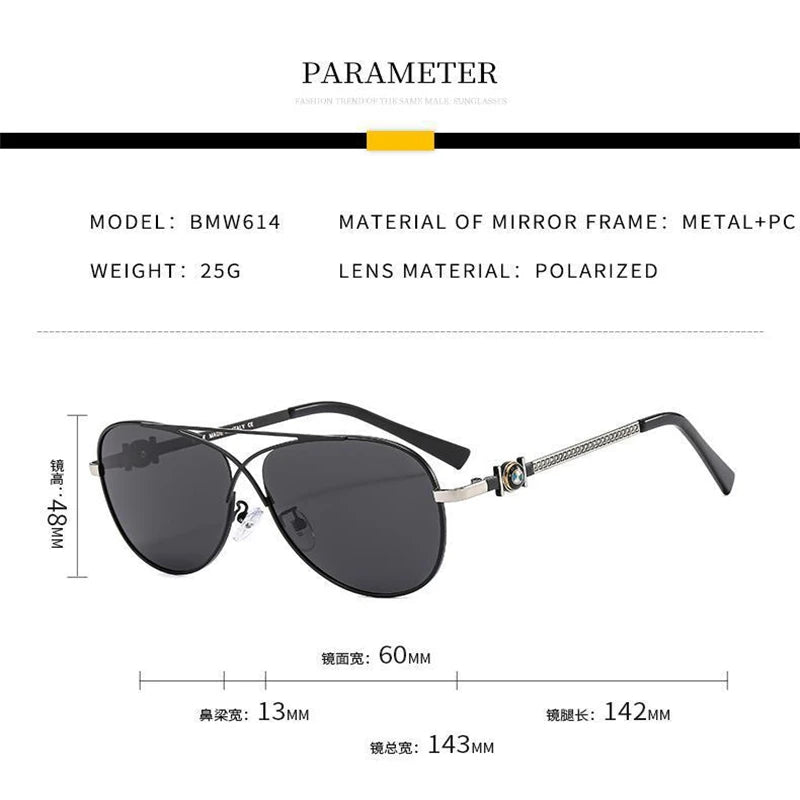 BWM Luxury Polarized Sunglasses Men Women UV400 Anti-Glare Driving Cycling Fishing Outdoor Beach Hiking Sunglasses