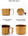 Portable Outdoor Travel Camping Tea Coffee Mug Cup 304 Stainless Steel Water Cup for Picnic Hiking