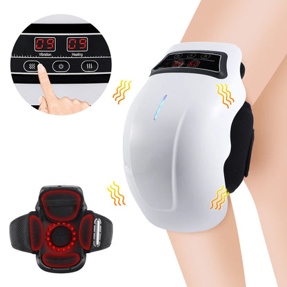 Electric Knee Massager with 3-gear Heating Knee Massage Machine Knee Massage Tool for Women & Men All-round wrap around the knee