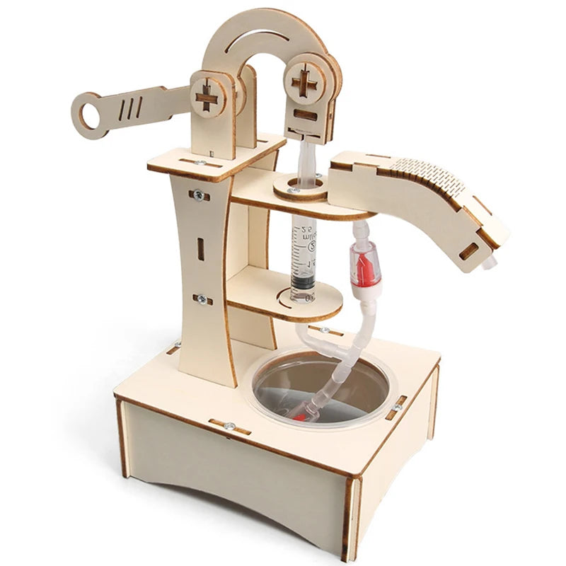 3D Wooden Puzzle DIY Physical Model Science Experiment Educational Toy Password Box Grain Fan Assembly Model DIY Decoration Gift