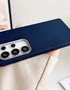Luxury Leather Pattern For Magsafe Magnetic Phone Case For Samsung S25 Ultra S24 Plus S23 S22 S21 S20 FE Matte Shockproof Cover