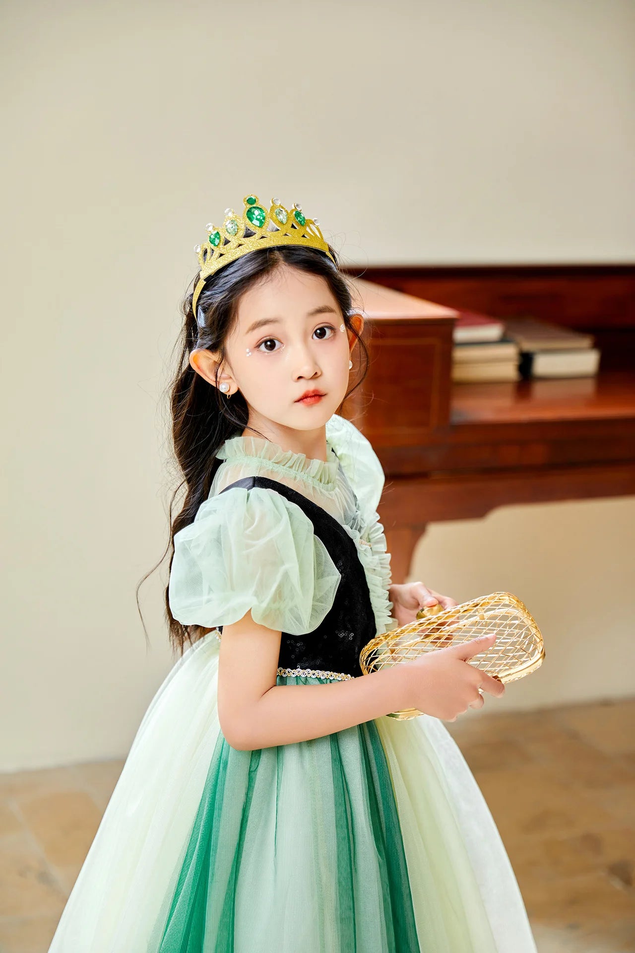 Summer New High-Quality Princess Dress - Girls Asymmetrical Tulle Skirt for Birthday & Children‘s Day