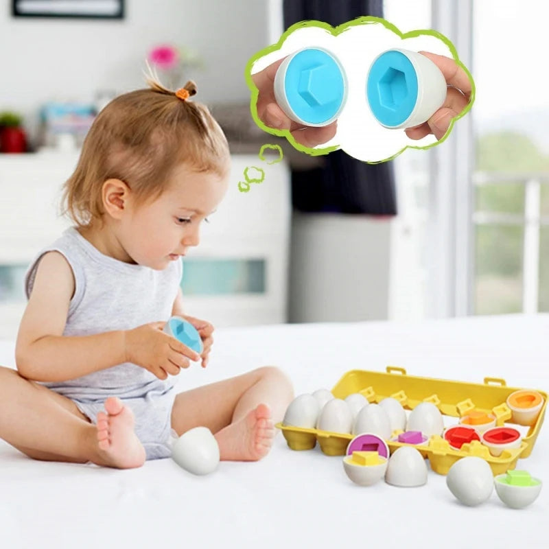 Montessori Games Baby toy Smart Egg Shape Match Puzzle For Kids  Baby Development Toy Educational Toy For Children 1 2 3 4 Year