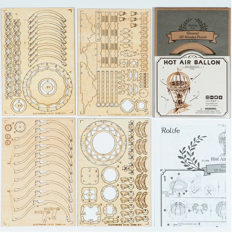 Self Assembly Mechanical Gear Model DIY Wood 3D Puzzle Toy