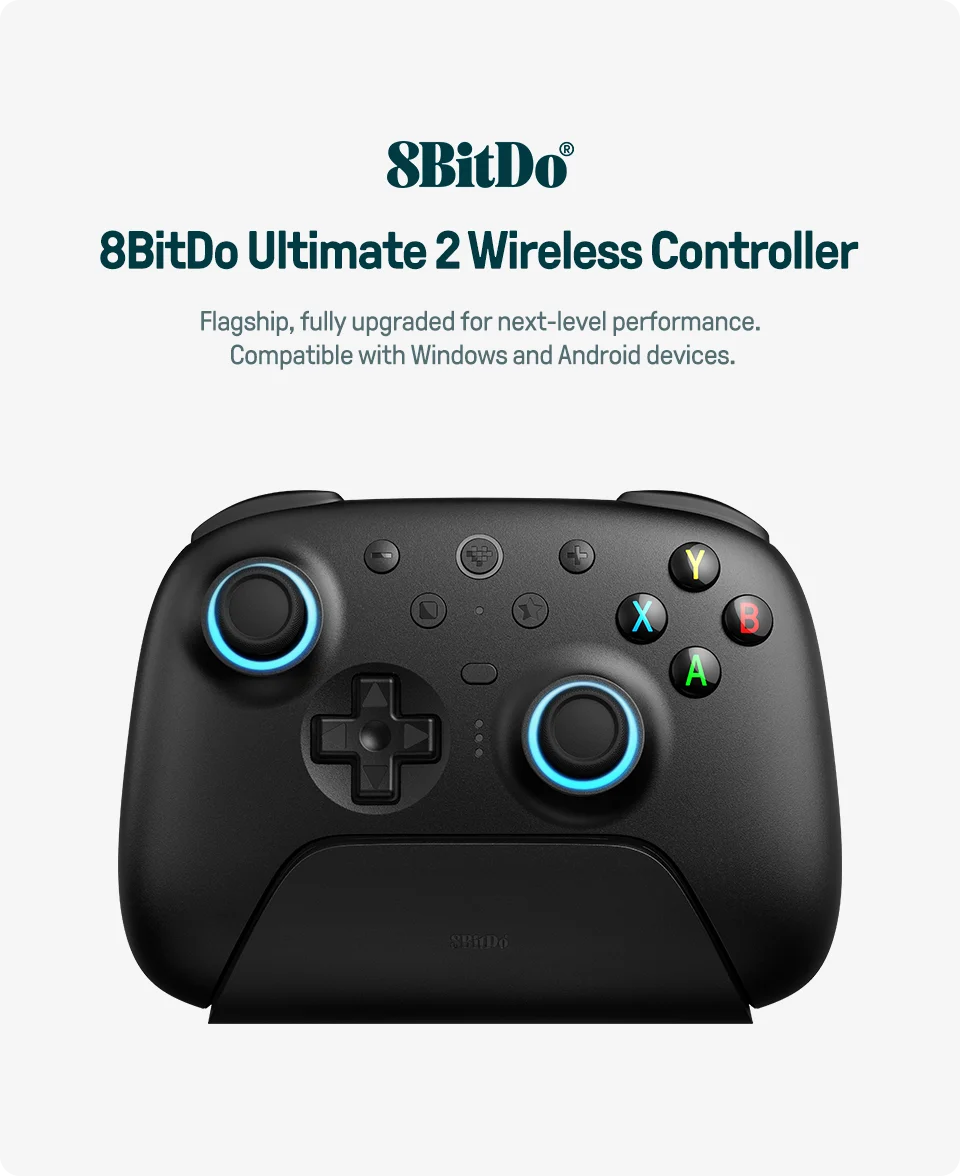 Ultimate 2 Wireless Gaming Controller with TMR Joysticks for PC and Android