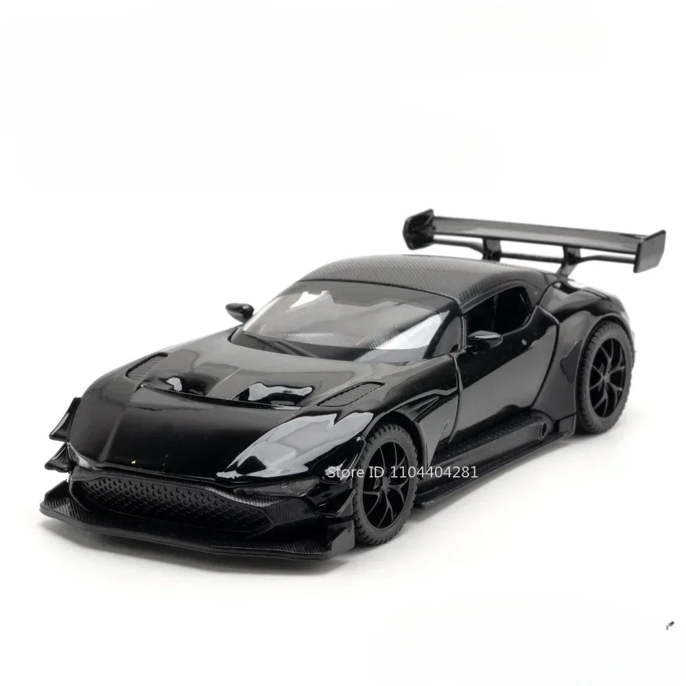 1:32 Valkyrie Vulcan Alloy Sports Car Model Toy Diecast Metal Door Opened Sound Light Pull Back Miniature Car Boy Christmas Gift