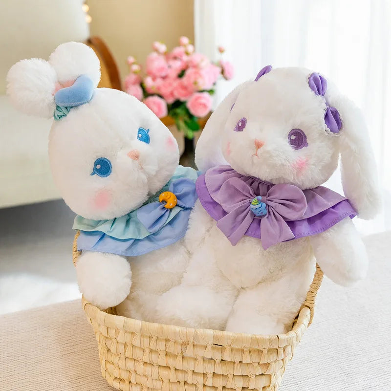 Kawaii Plush Toy Stuffed Doll Cute Rabbit Bear Couple Loli Bunny Pillow Soft Baby Bunny Doll for Kids Birthday Xmas Gift