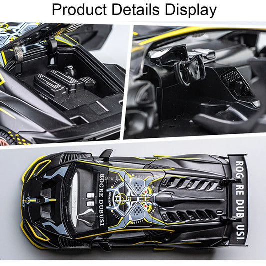1:32 Scale Lambor Huracan ST EVO Sian Sports Car Model Toy Sound Light Pull Back Simulation Supercar Models Collection Gift Boy