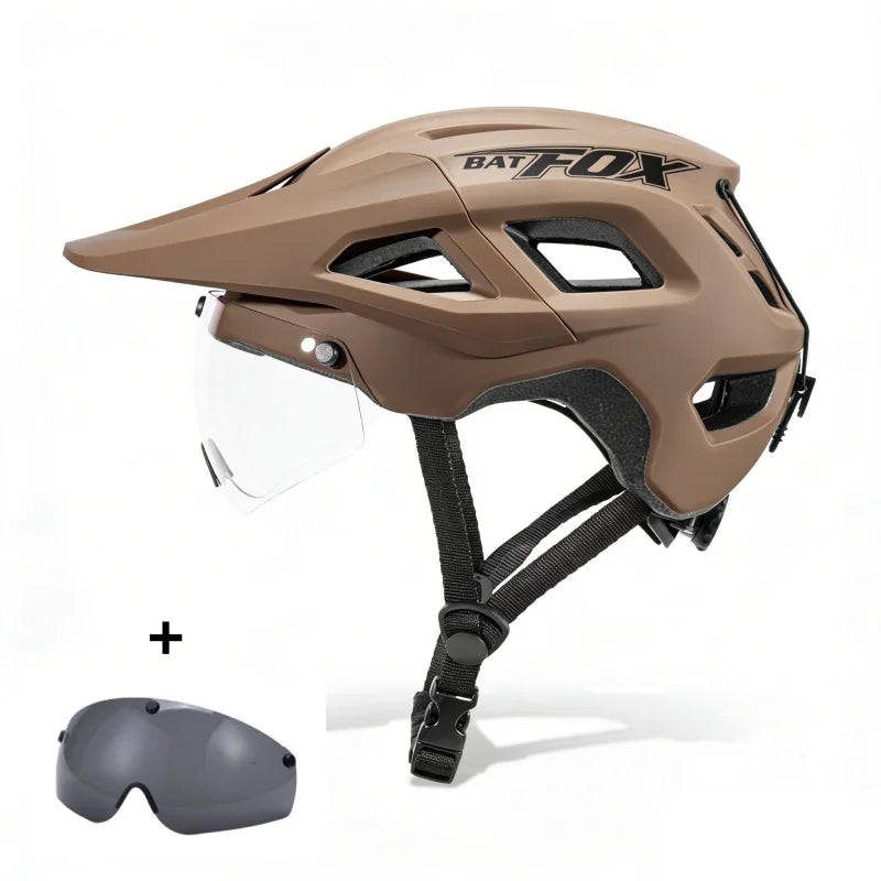 Cycling Helmet With Magnetic Lens And Removable Lining