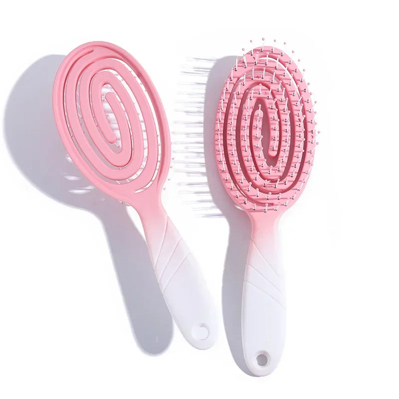 Oval Hollow Ventilated Comb Anti-static Massage Scalp Beauty Smoothing Hair Styling Tools Hair Brush  Hair Accessories