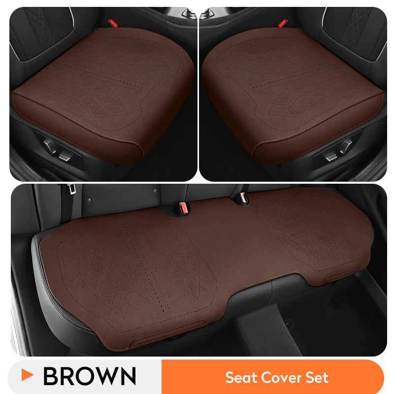 Universal Flip Fur Car Seat Cover Sweatproof Breathable Car Seat Cushion Thin Anti-slip Auto Seat Mat Pad Car Interior Accessory