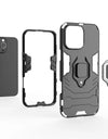 For iPhone 16 Pro Max Case For iPhone 16 Pro Max Cover Armor Silicone PC Finger Ring Stand Phone Shockproof Protector Case