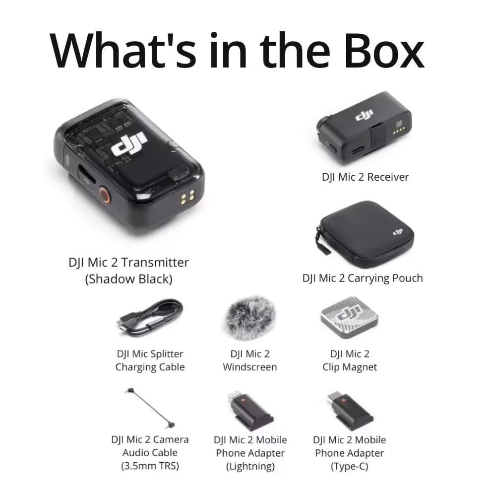 Wireless Microphone System with 32 Bit Float Recording Intelligent Noise Cancelling and 250m Transmission Range