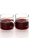 50/75/100/140ml Wood Handle Glass Espresso Measuring Cup Single Mouth Milk Jug Coffee Supplies Clear Kitchen Measure Mug