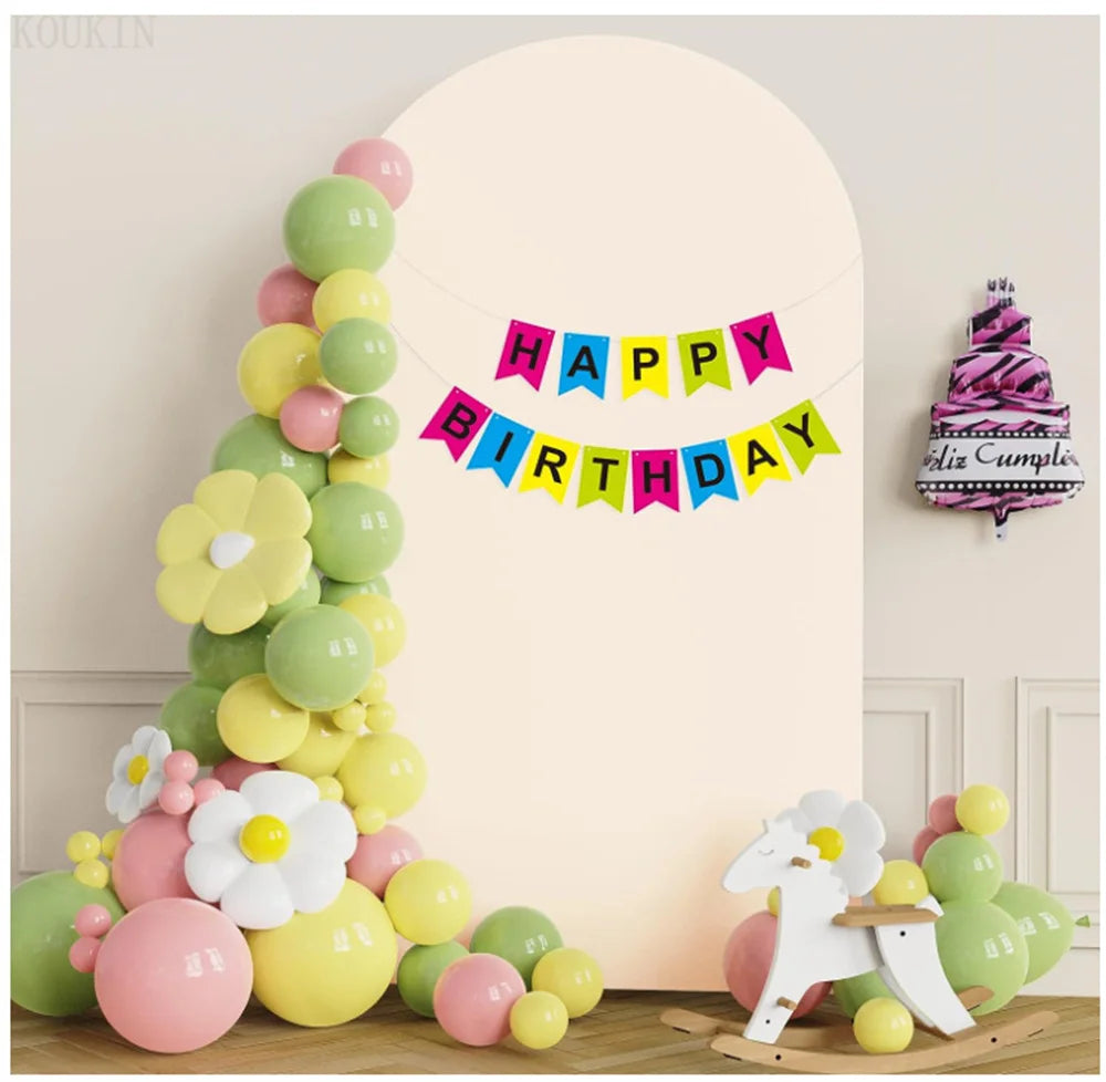 Arch Cover Backdrop Wedding Cover Birthday Party Decoration Background  Shower Photograph Backdrop White Elastic Arch Cover