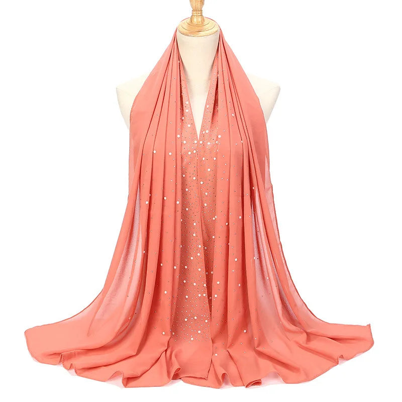 Chiffon Hijabs Scarf Turbans High Quality Chiffon Shawls For Muslim Veil Islamic Malaysian Women Veil Hijabs Scarf Long Shawls