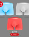 3-Pack Ultra-Thin 120S Ice Silk Men’s Breathable Boxer Shorts