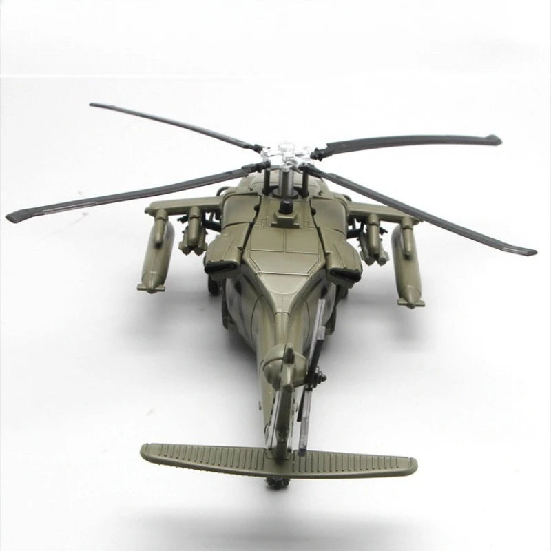 Black Hawk Armed Helicopter Diecast Alloy Model Metal Aircraft Ornament