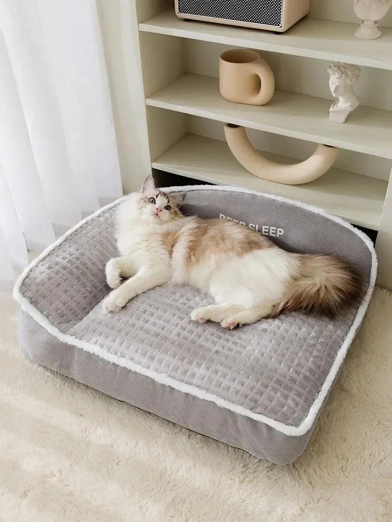 Corduroy Winter Pet Bed Sofa Blanket for Dogs and Cats