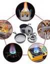 Camping Cookware Set Outdoor Portable Foldable Cookware Set Pot Cooking Kettle Set Tableware Hiking Picnic Equipment