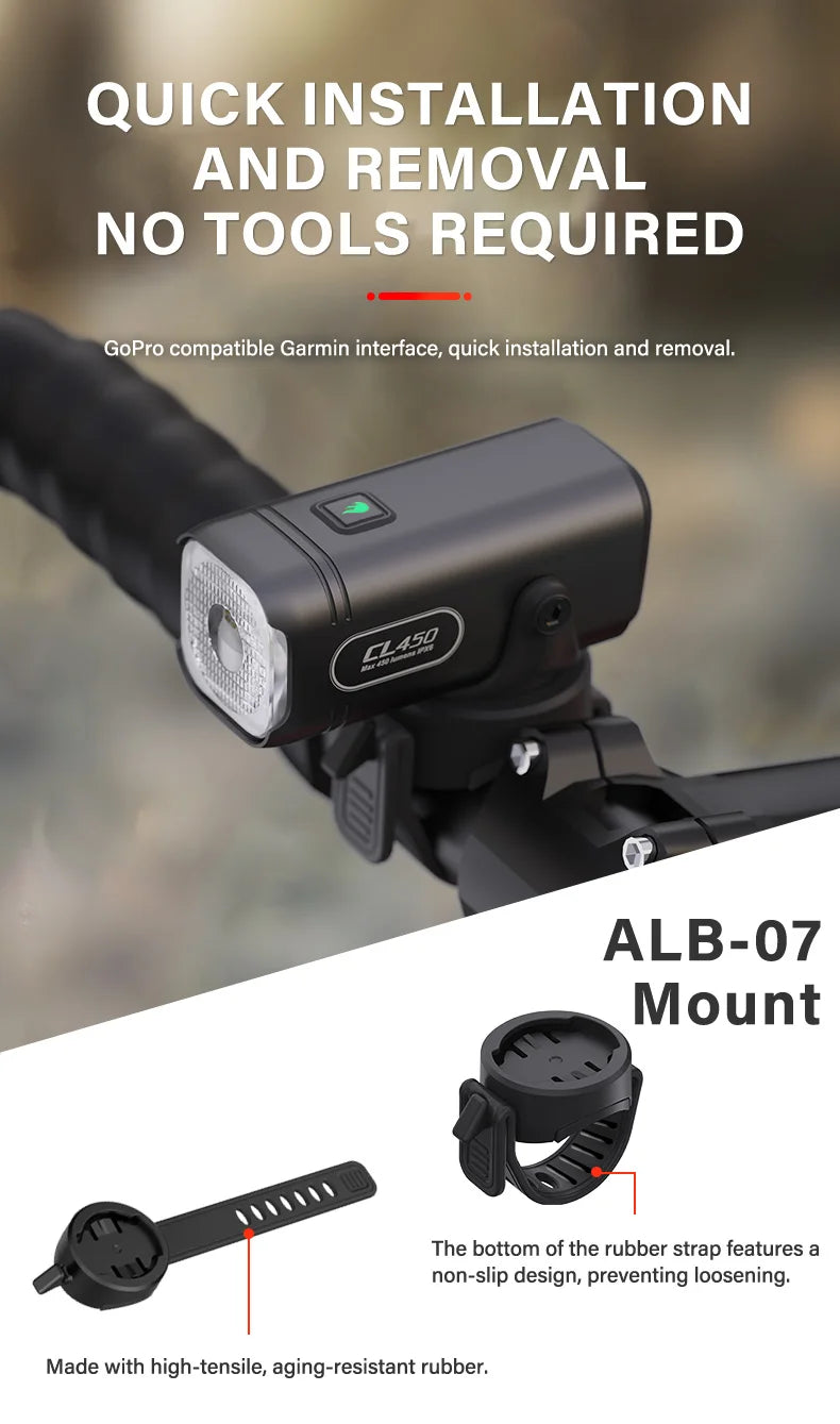 450LM Bike Light Commuting Mini Bicycle Lights LED Cycling Front Lamp IPX6 Compact Headlight Aluminum MTB Road Flashlight