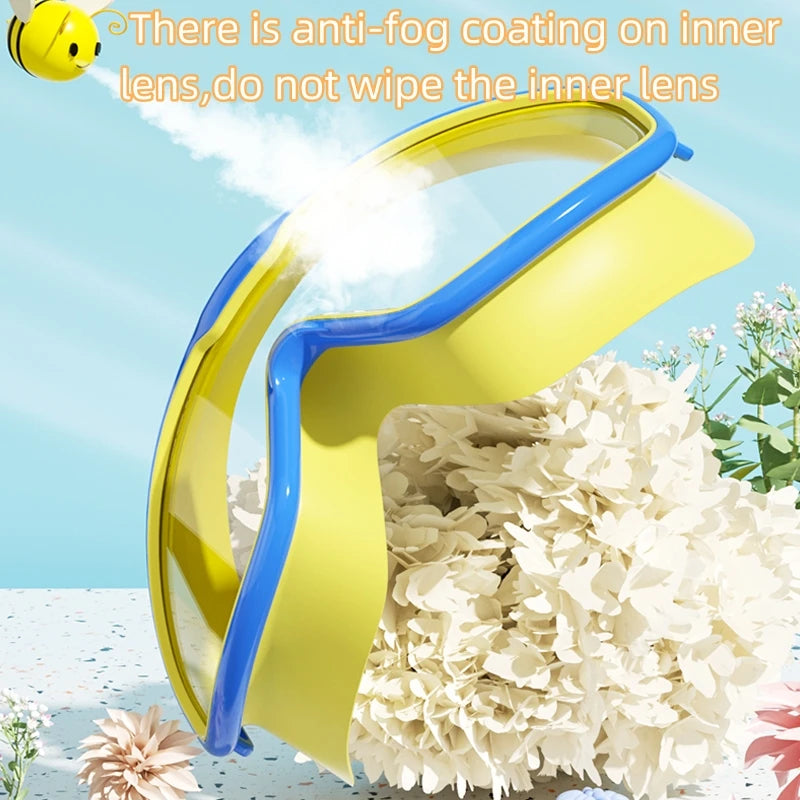 Swimming Goggles Big Frame HD View Anti-fog Waterproof 's Swim Goggles Boys and Girls Multi-color to Choose