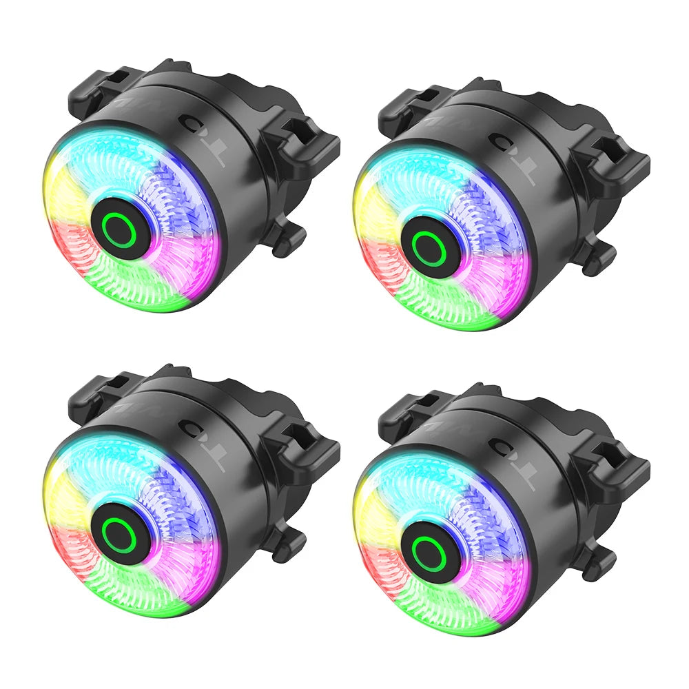 Team Sync Tail Light 50m Auto Brake Sensing Bicycle Rear Light LED Rechargeable IPX6 Waterproof Cycling Taillight