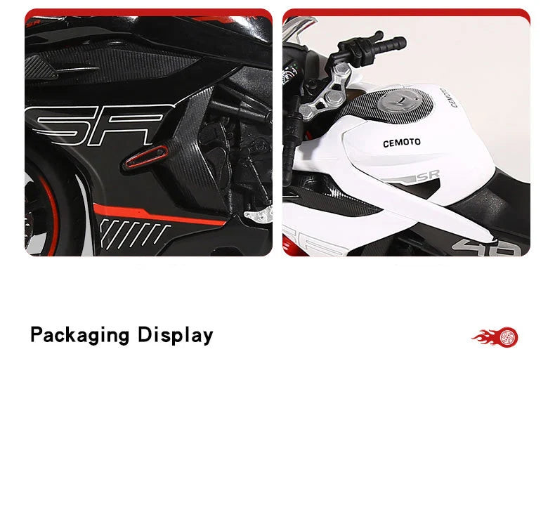Diecast CFMOTO 450SR Racing Motorcycle Model 1 to 12 Scale
