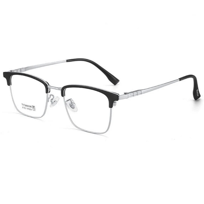 Retro Square Lightweight Titanium Eyeglasses Frames