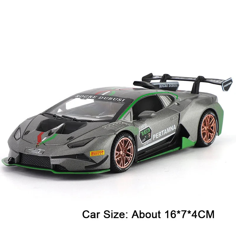 1:32 Scale Lambor Huracan ST EVO Sian Sports Car Model Toy Sound Light Pull Back Simulation Supercar Models Collection Gift Boy