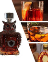 Whiskey Glass Decanter Animal Statue Whiskey Decanter Wine Bottle Liquor Bottle Home Decorations Wine Container for Alcohol