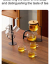 Automatic Glass Teapot Set,  Diversion, Rotating, Lazy Kungfu, Drinking, 1 Set