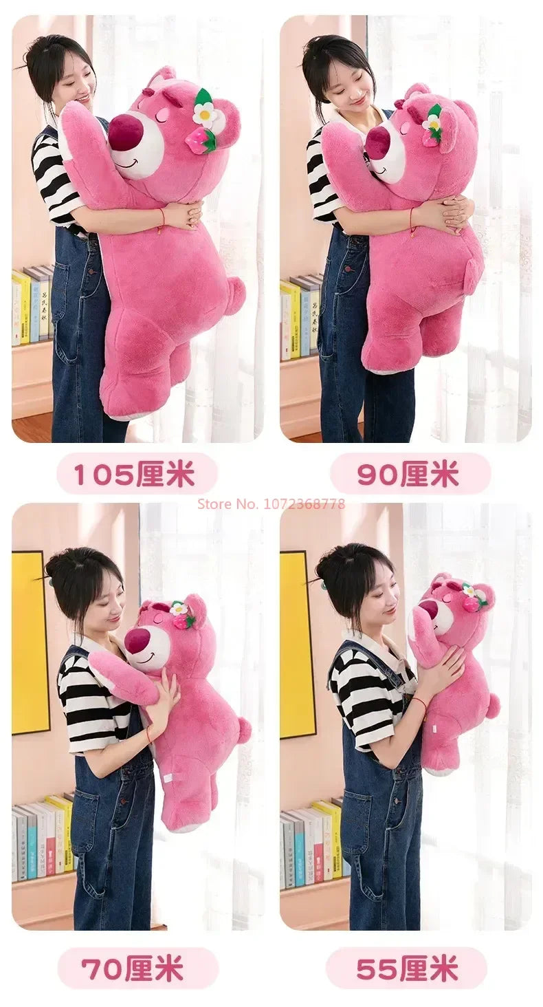 Disney Kawaii Toy Story Lotso Bear Strawberry Sofa Plush Pillow Stuffed Toys  Girls Friends Festivals Birthday Gift